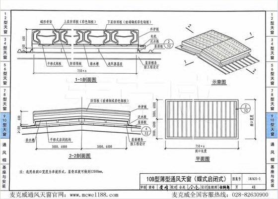 10B型薄型通风天窗