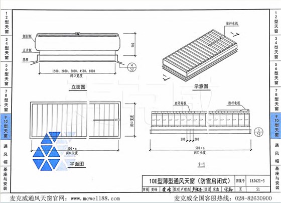 10E型薄型通风天窗